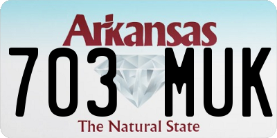 AR license plate 703MUK