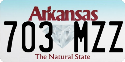 AR license plate 703MZZ