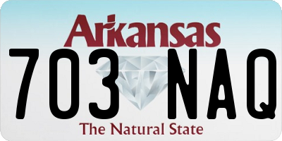 AR license plate 703NAQ