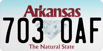 AR license plate 703OAF