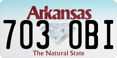 AR license plate 703OBI