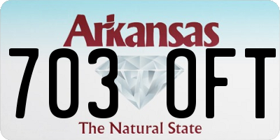 AR license plate 703OFT