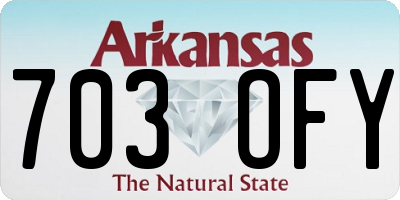 AR license plate 703OFY