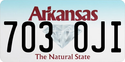 AR license plate 703OJI