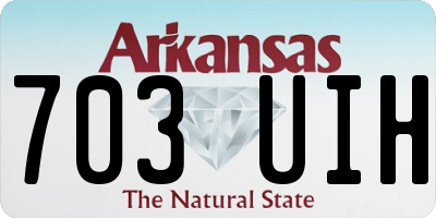 AR license plate 703UIH