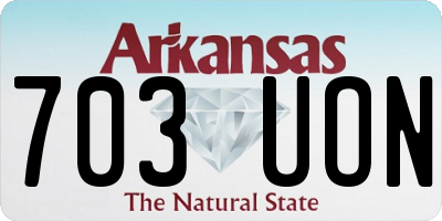 AR license plate 703UON