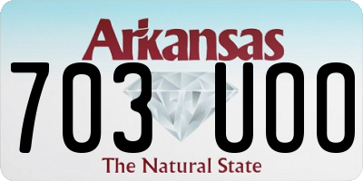 AR license plate 703UOO