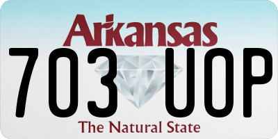 AR license plate 703UOP