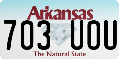 AR license plate 703UOU
