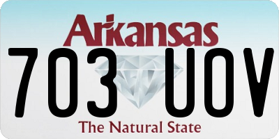 AR license plate 703UOV
