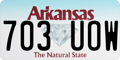 AR license plate 703UOW
