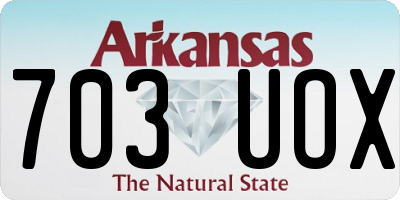 AR license plate 703UOX