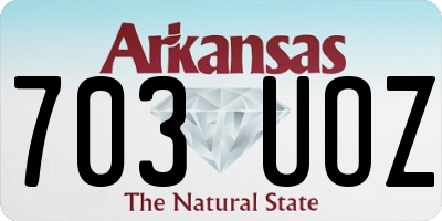 AR license plate 703UOZ