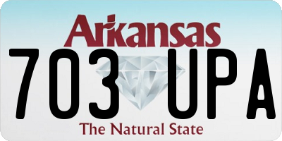 AR license plate 703UPA