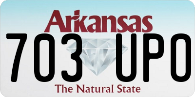 AR license plate 703UPO