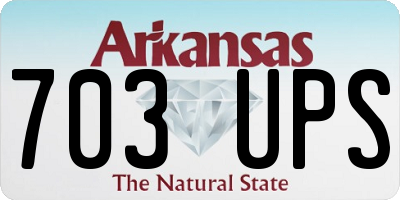 AR license plate 703UPS