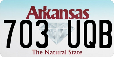 AR license plate 703UQB