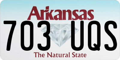 AR license plate 703UQS
