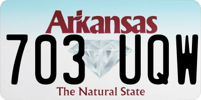 AR license plate 703UQW
