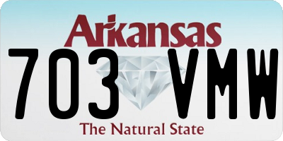 AR license plate 703VMW