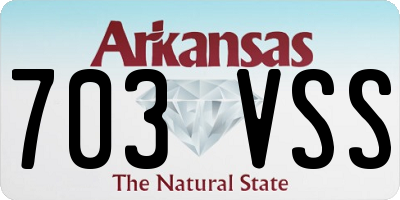 AR license plate 703VSS