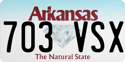AR license plate 703VSX