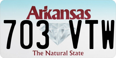 AR license plate 703VTW