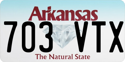 AR license plate 703VTX