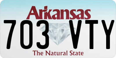 AR license plate 703VTY