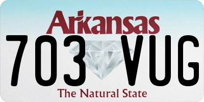 AR license plate 703VUG
