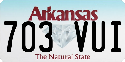 AR license plate 703VUI