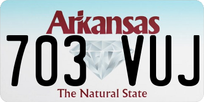 AR license plate 703VUJ