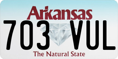 AR license plate 703VUL