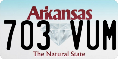 AR license plate 703VUM
