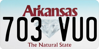 AR license plate 703VUO