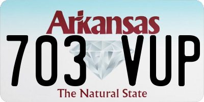 AR license plate 703VUP