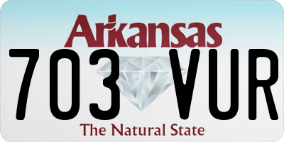 AR license plate 703VUR
