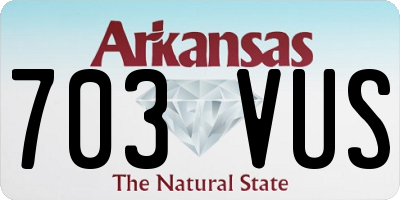 AR license plate 703VUS