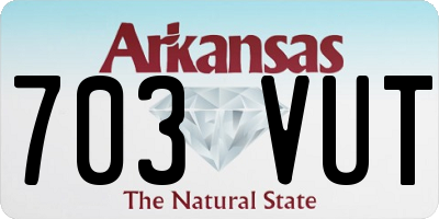 AR license plate 703VUT