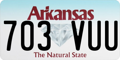 AR license plate 703VUU