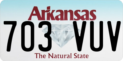 AR license plate 703VUV