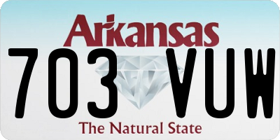 AR license plate 703VUW