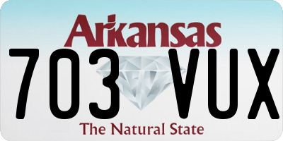 AR license plate 703VUX