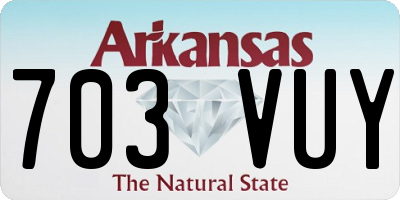 AR license plate 703VUY