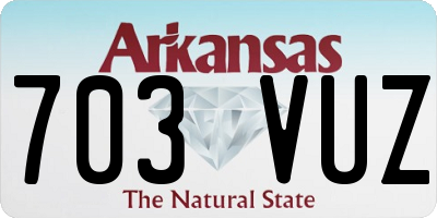 AR license plate 703VUZ