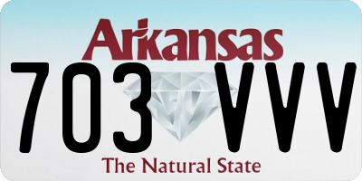 AR license plate 703VVV