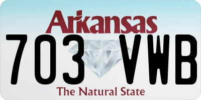 AR license plate 703VWB