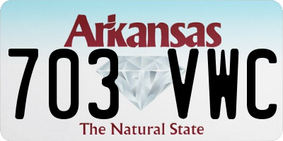 AR license plate 703VWC