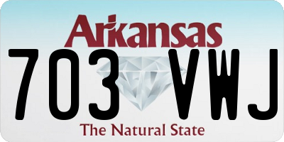 AR license plate 703VWJ