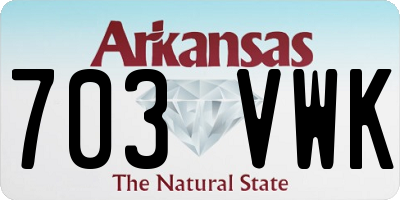 AR license plate 703VWK